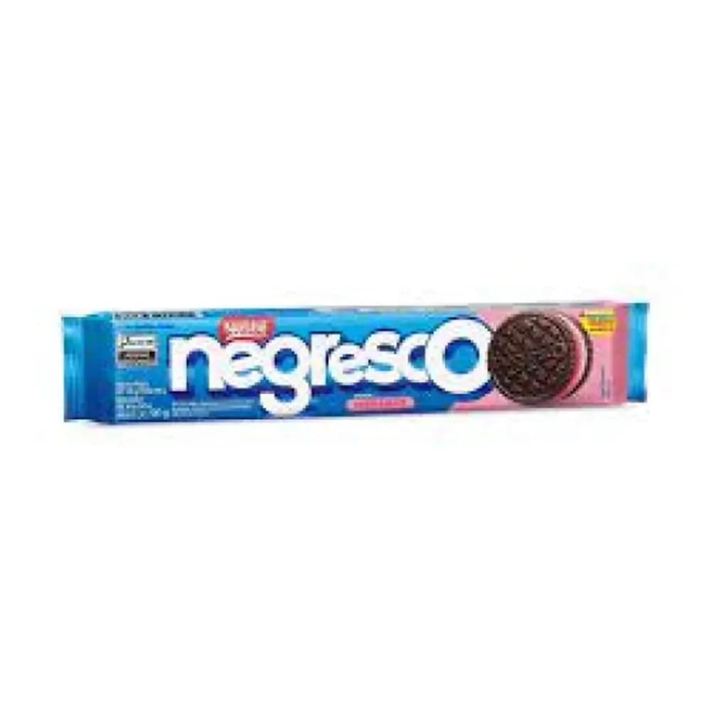 Bolacha com recheio sabor morango negresco 90g