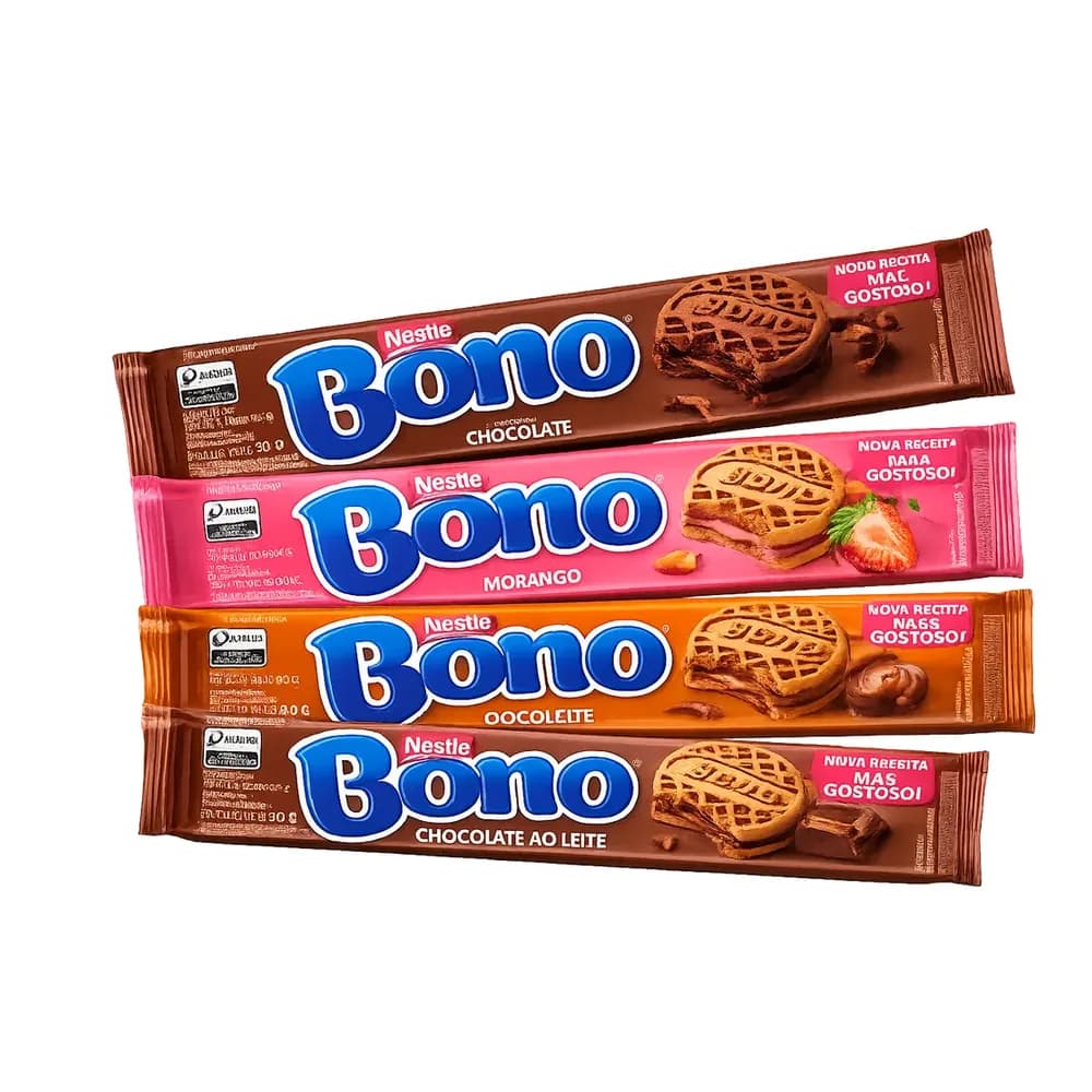Biscoito recheado sabor doce de leite bono 90g