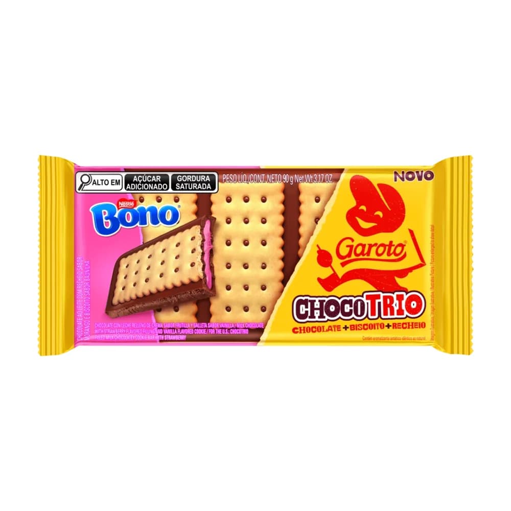 Chocolate chocotrio bono garoto 90g