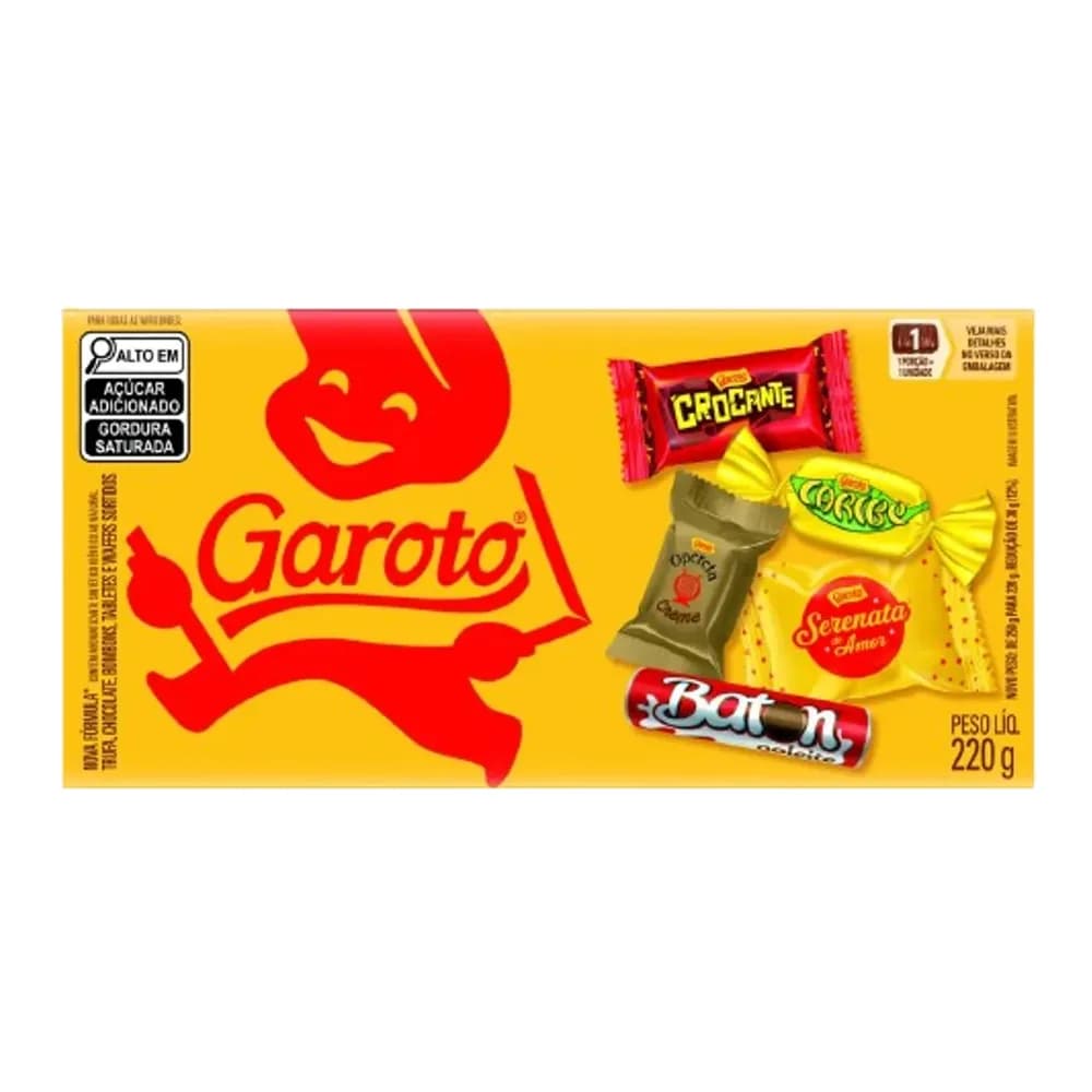 Caixa bombons sortidos garoto 220g