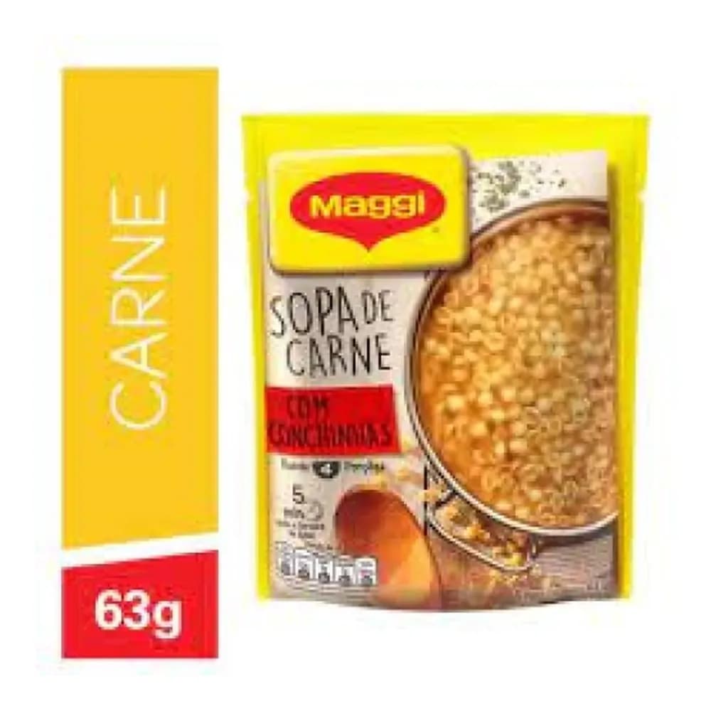 Sopa de carne com conchinhas maggi 63g