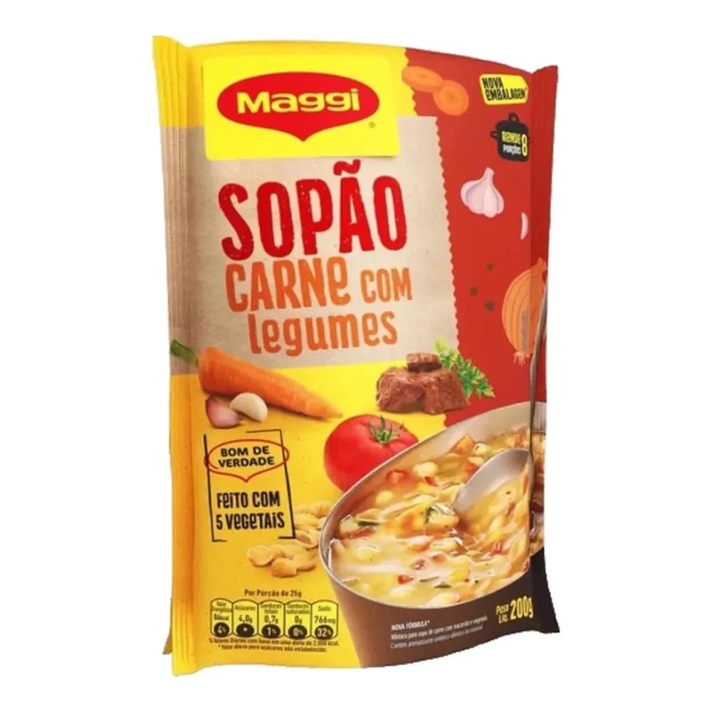 Sopao de carne com legumes maggi 200 g