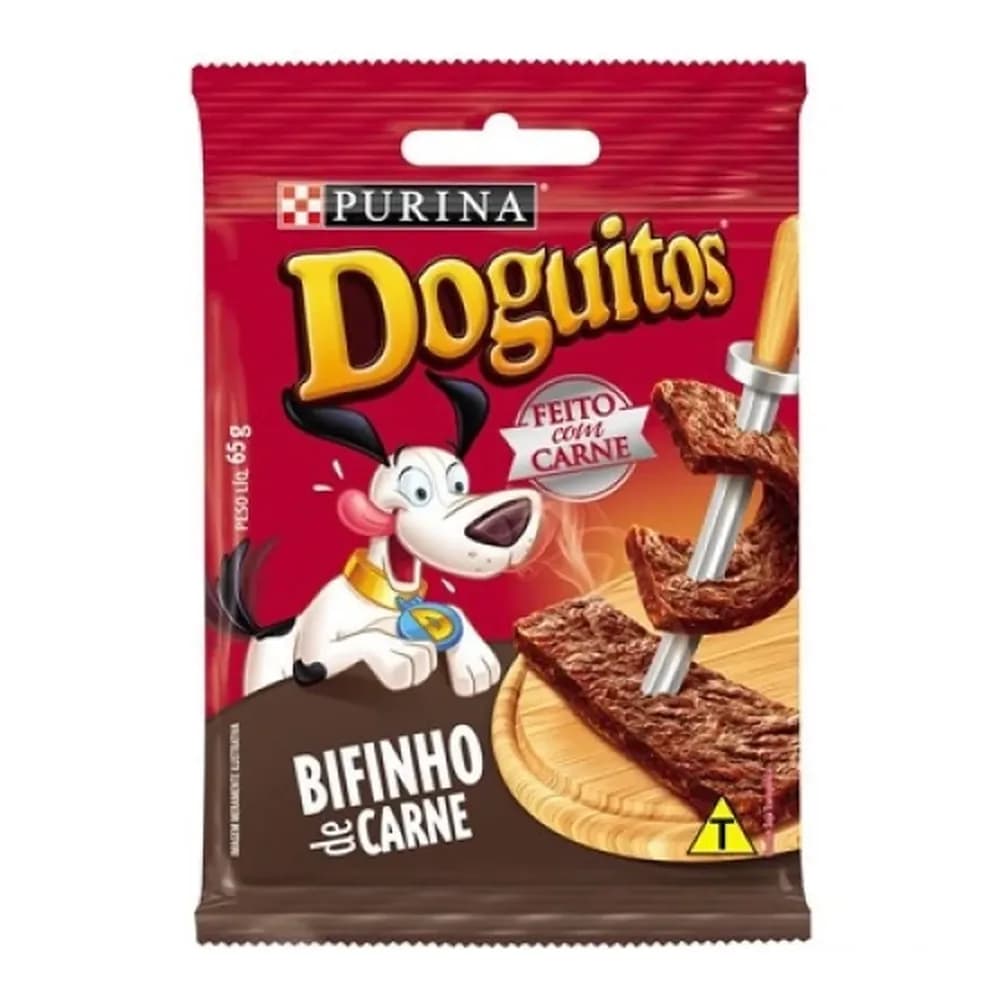 Petisco para caes bifinho sabor carne doguitos 65g
