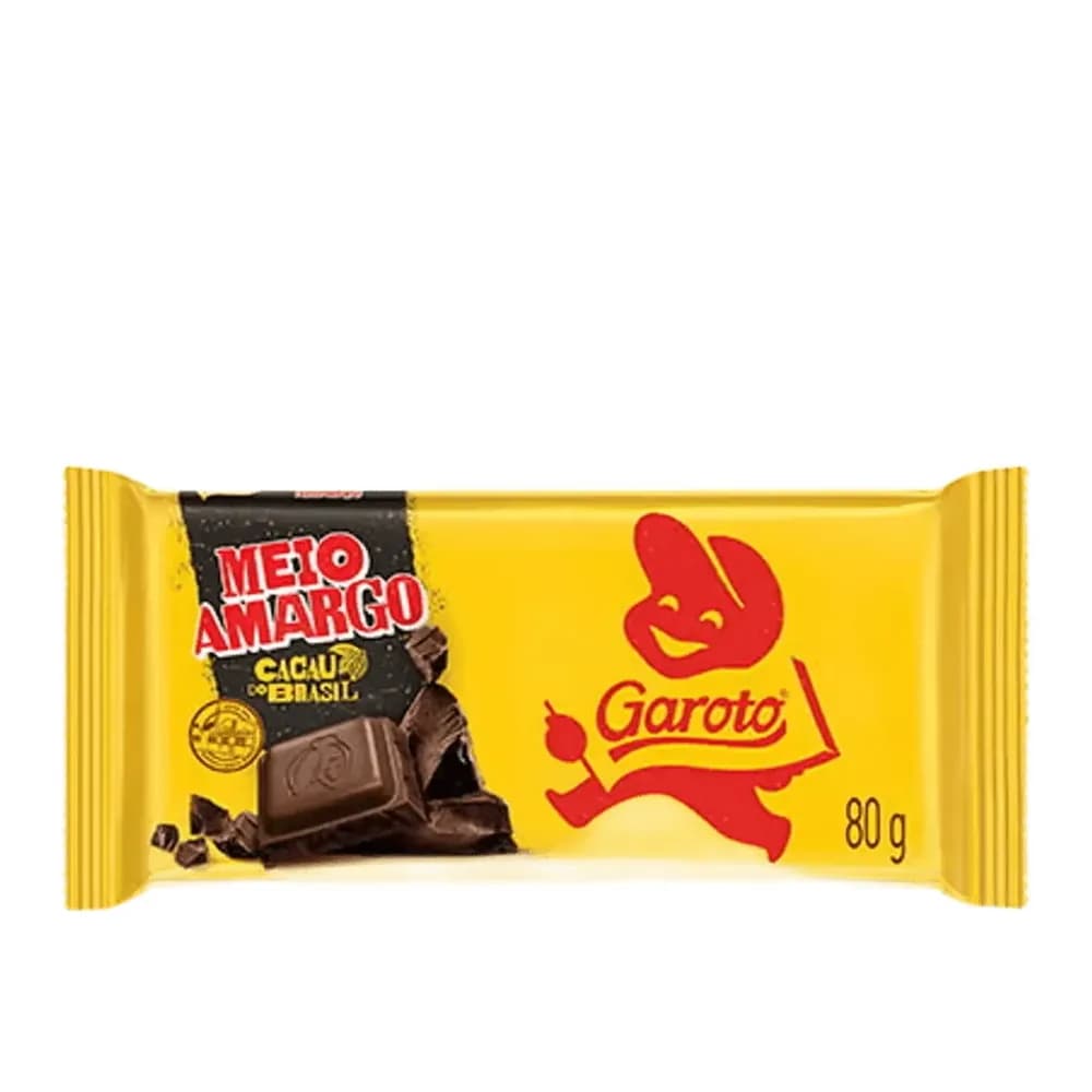 Chocolate ao leite com castanha-de-caju garoto 80g