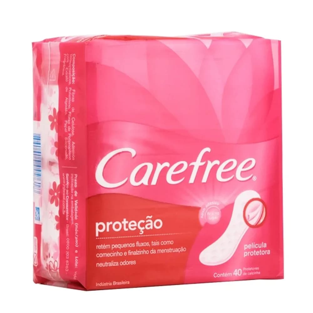Protetor diario protecao com perfume carefree com 40un