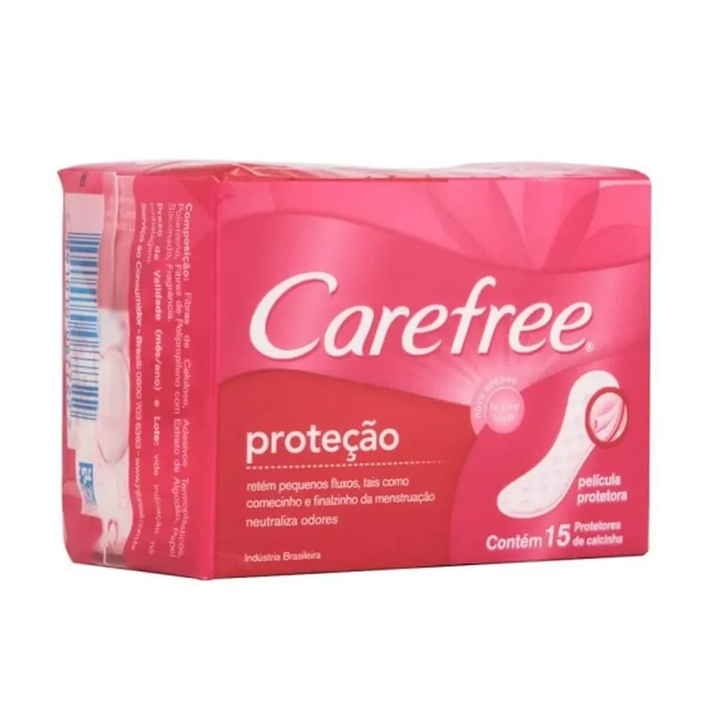 Protetor diario protecao com fragrancia sem abas carefree 15un