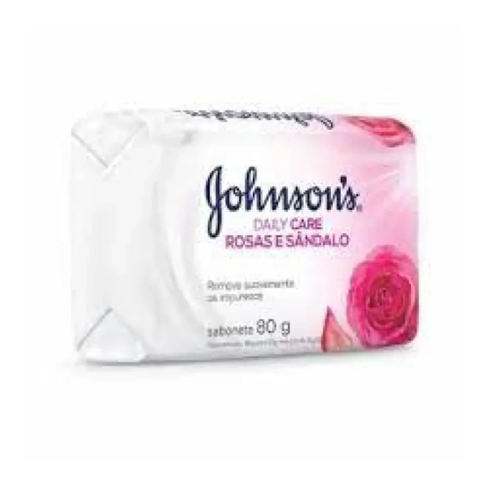 Sabonete corporal em barra daily care rosas e sandalo johnsons 80g