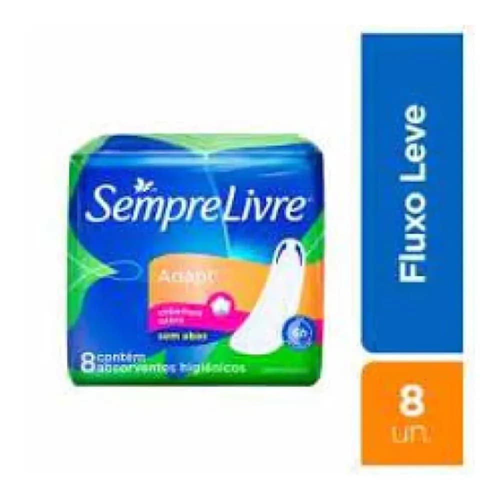 Absorvente externo adapt sem abas suave sempre livre 8un