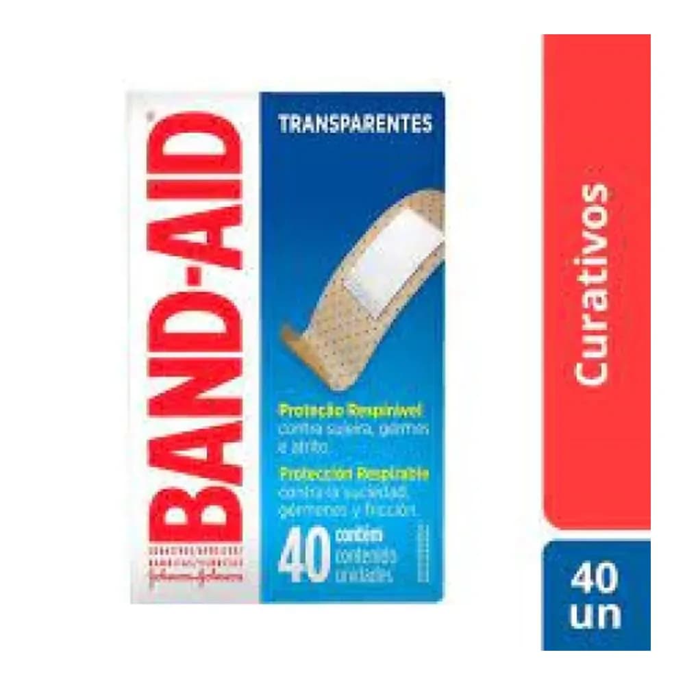 Curativos transparentes band-aid 40un