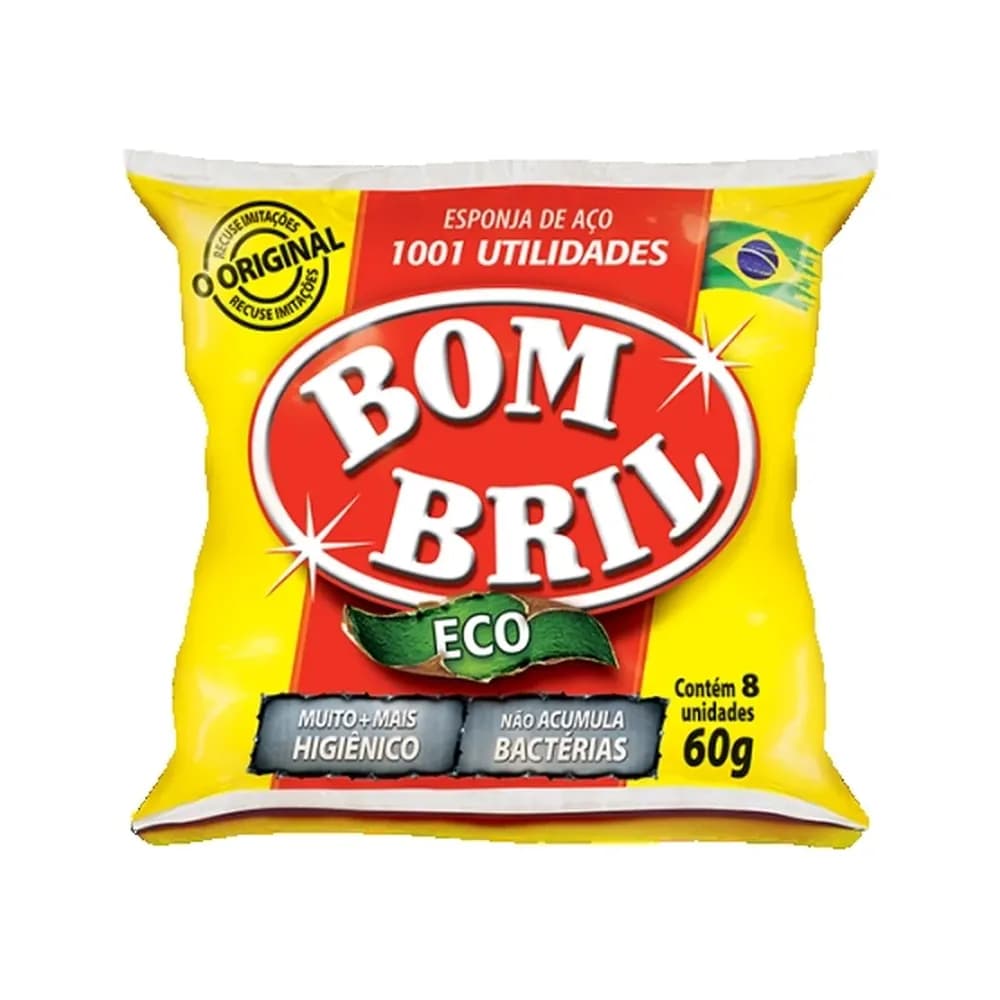 Esponja de aco multiuso bombril com 8un