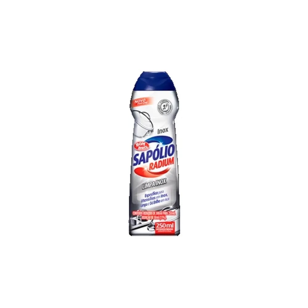 Sapolio cremoso radium limpa inox 250ml