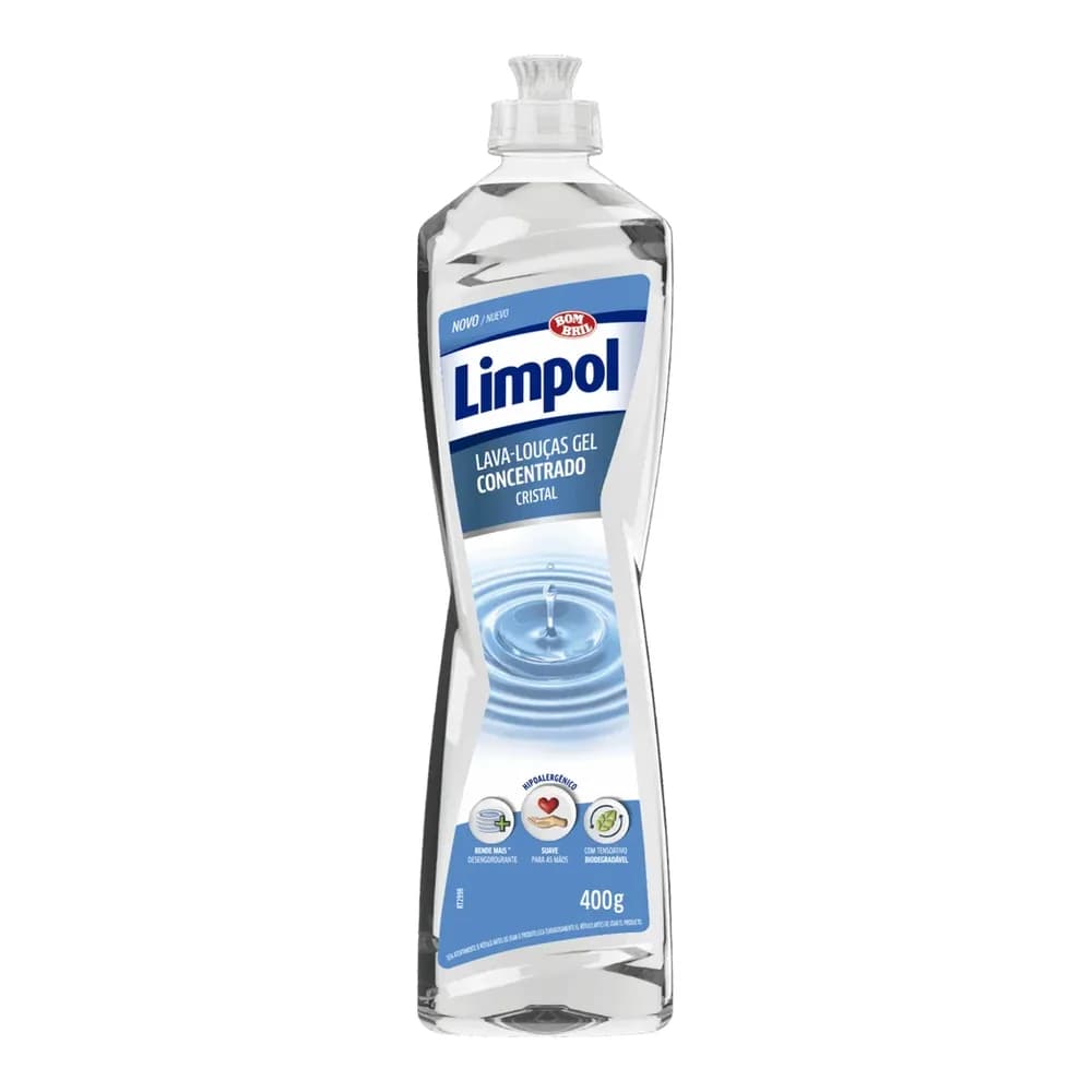 Detergente para loucas gel concentrado limpol limao e verbena 400g