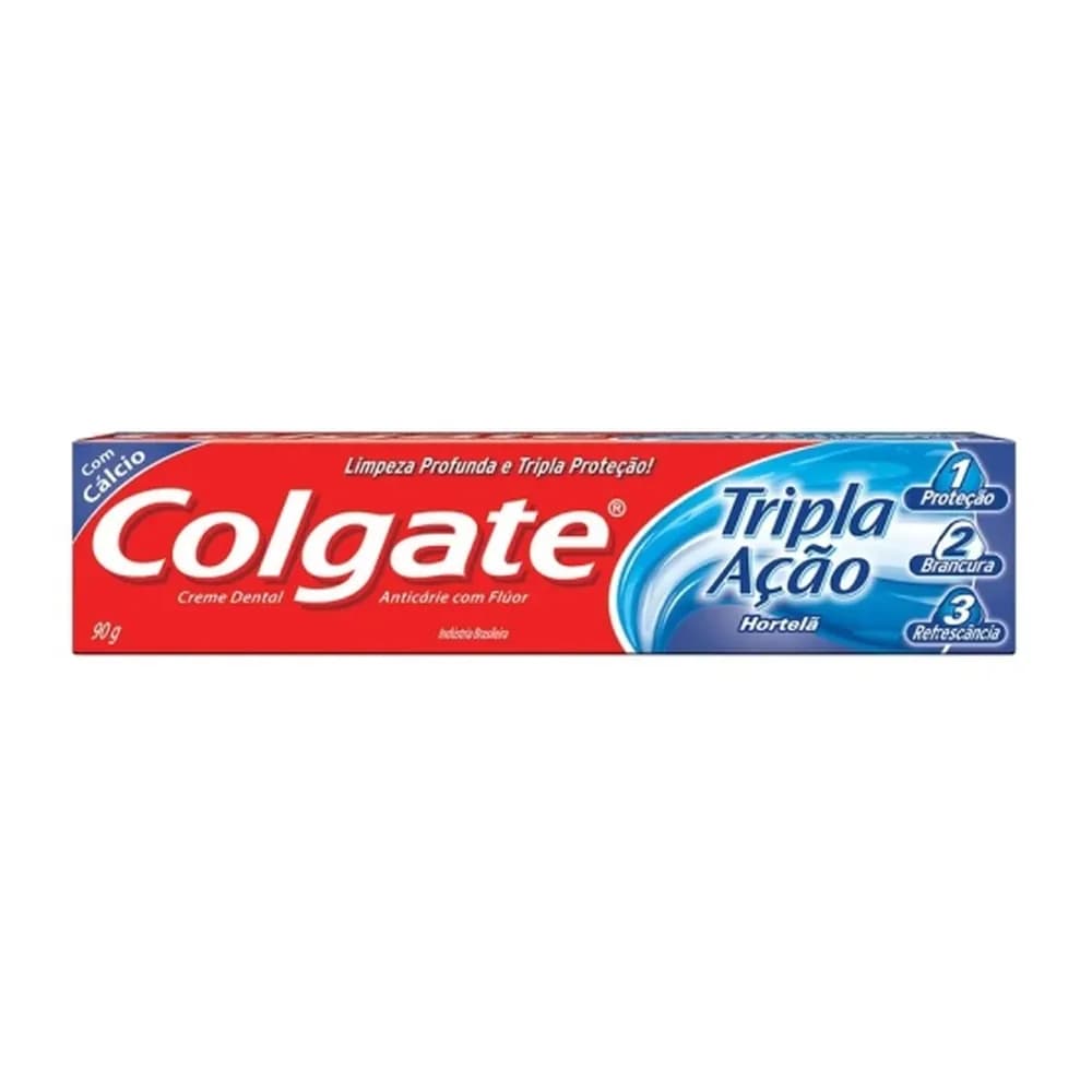 Creme dental tripla acao hortela colgate 90 g