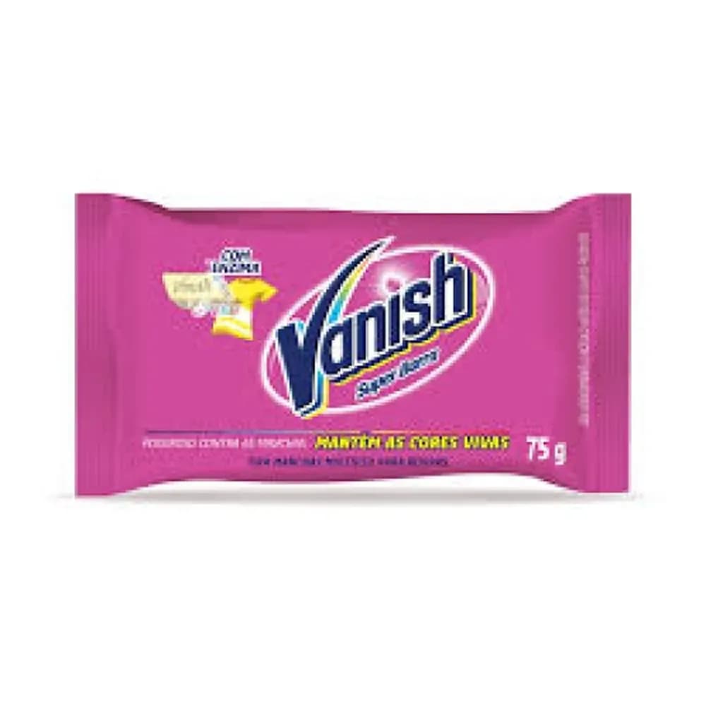 Tira manchas super barra para roupas coloridas vanish 75g