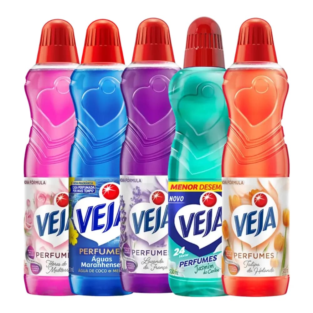 Limpador veja perfumes flores do mediterraneo 30% gratis 500ml