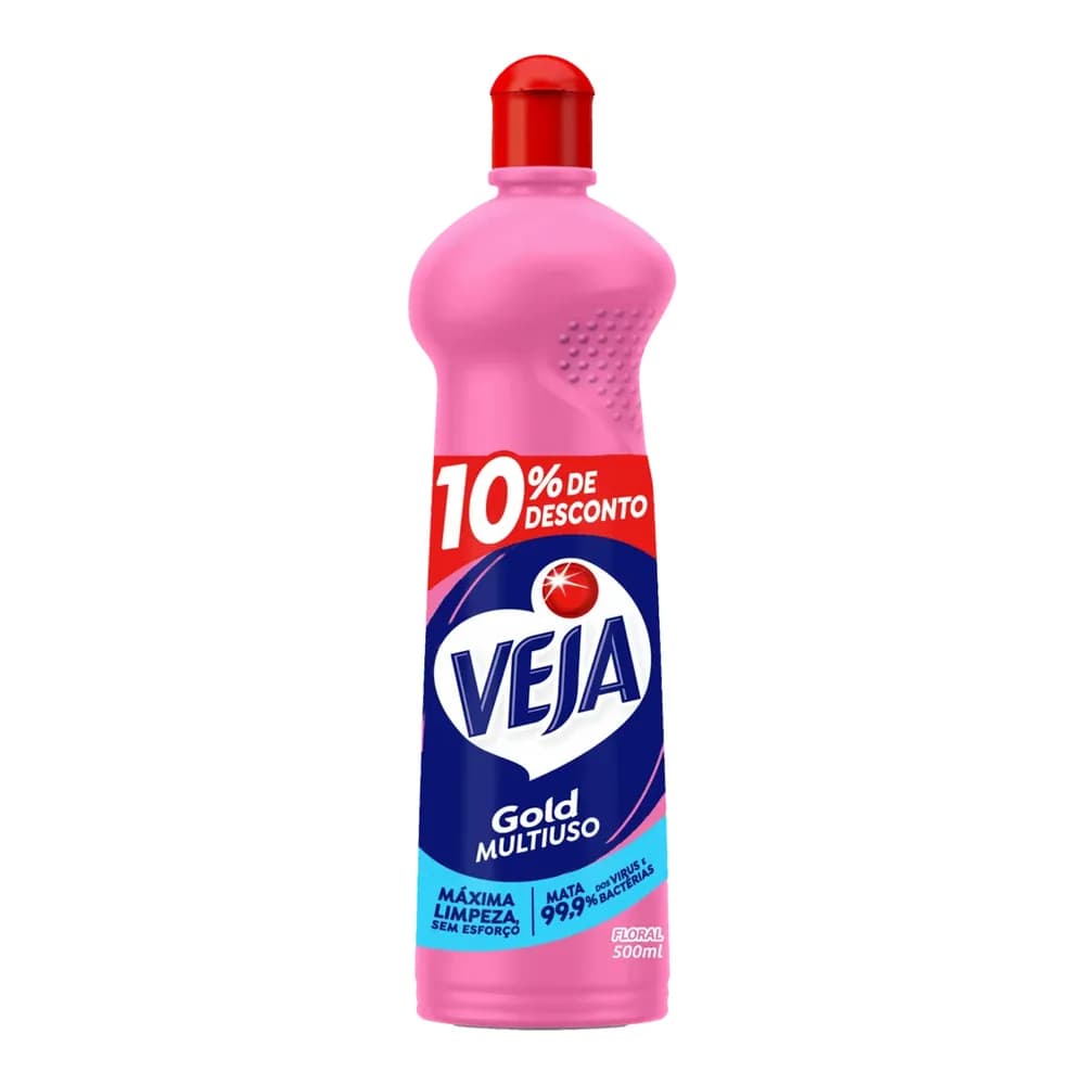 Limpador multiuso veja gold floral 500ml com 10% de desconto
