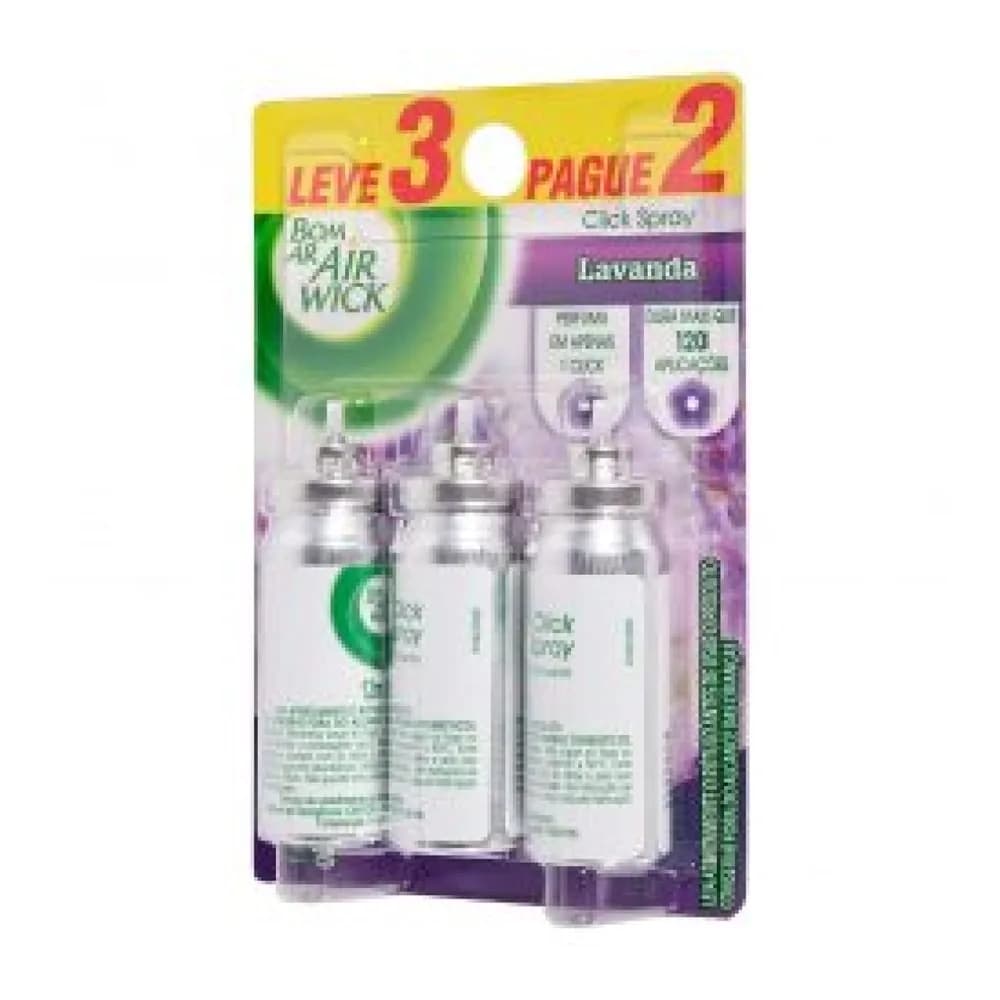Neutralizador de odores campos de lavanda click spray bom ar air wick 12ml leve 3 pague 2