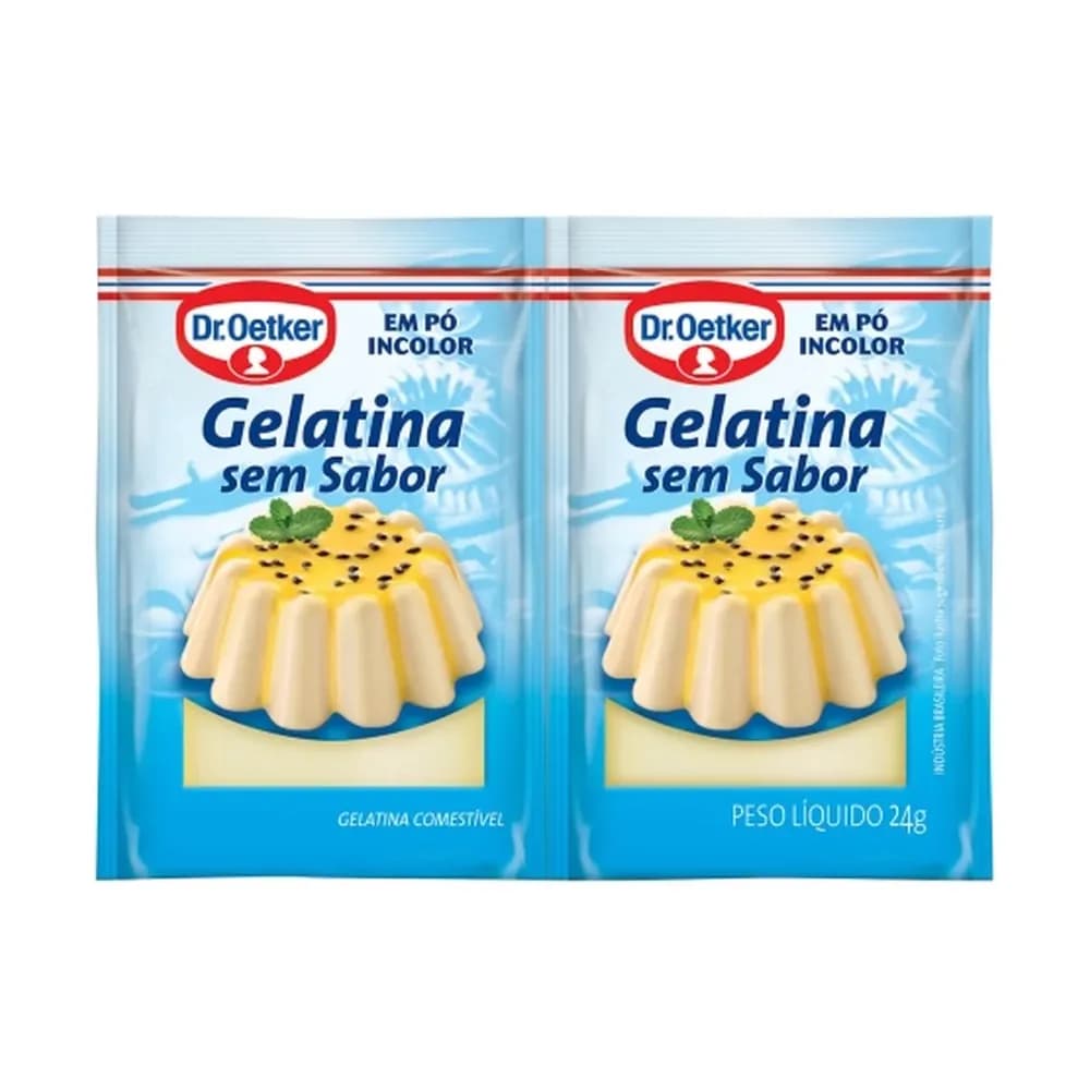 Gelatina em po oetker s/sabor 24g incolor