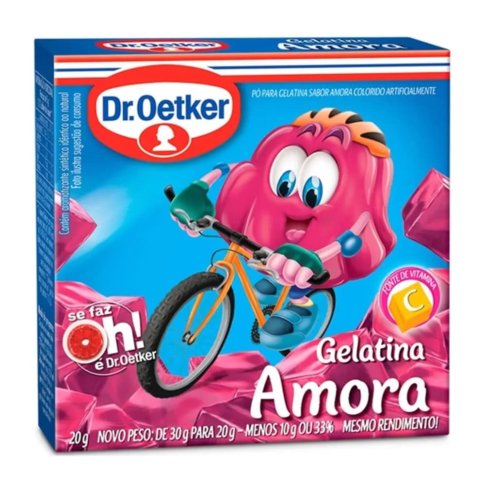 Gelatina em po de amora oetker 20g