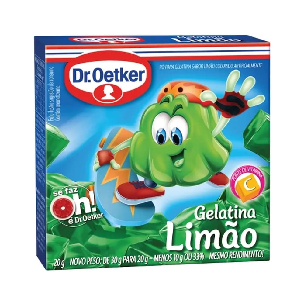 Gelatina em po oetker 20g limao