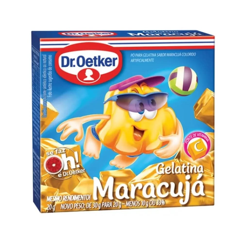 Gelatina em po oetker 20g maracuja