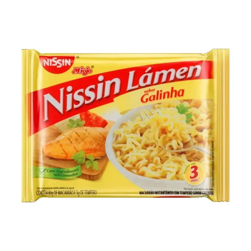 Macarrao instantaneo lamen sabor galinha nissin 85g