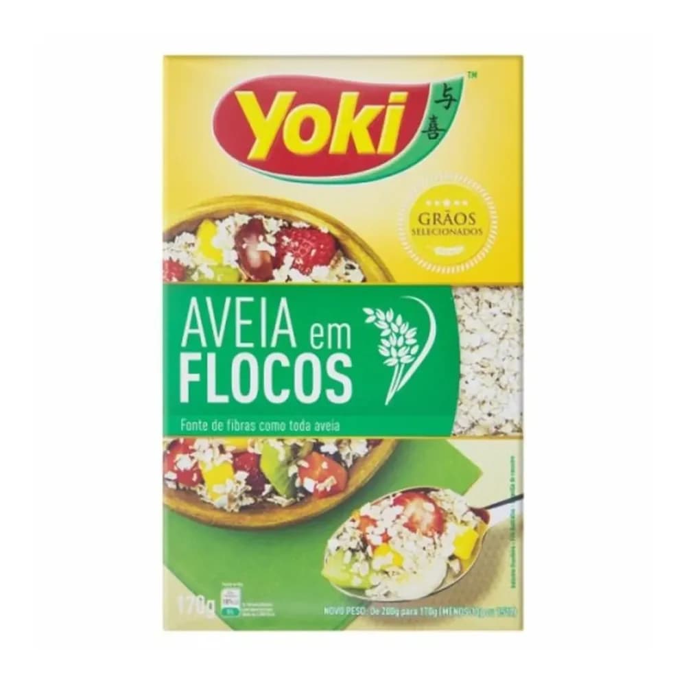 Aveia em flocos yoki caixa 170g