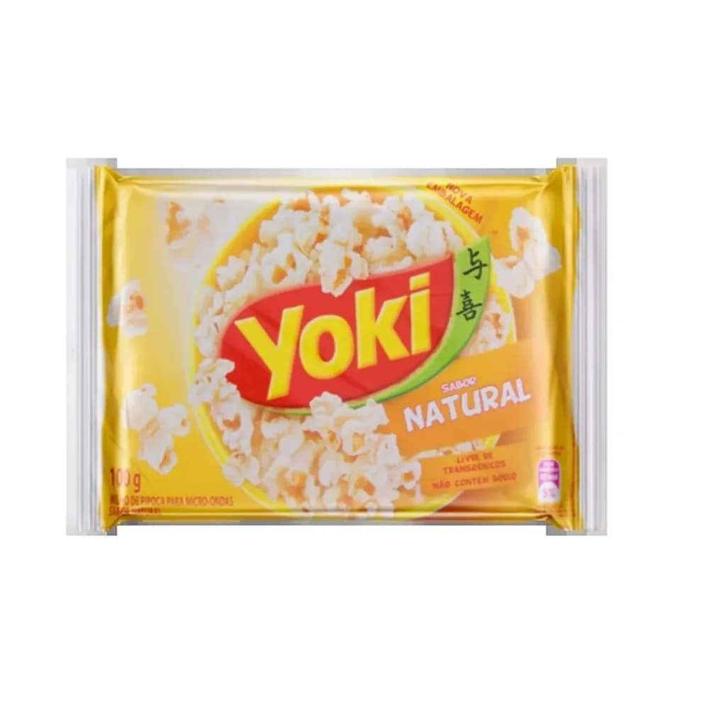 Pipoca para micro-ondas natural yoki pacote 100g