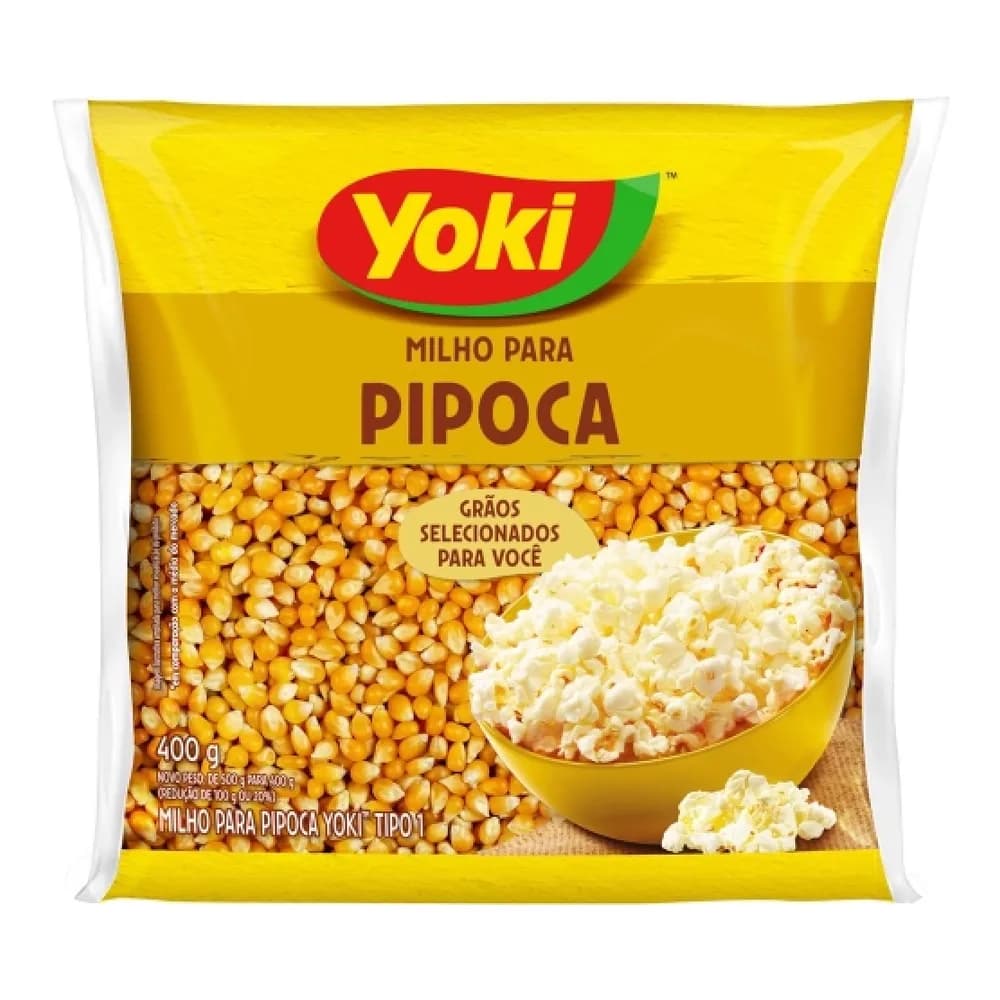Milho para pipoca tipo 1 yoki pacote 400g