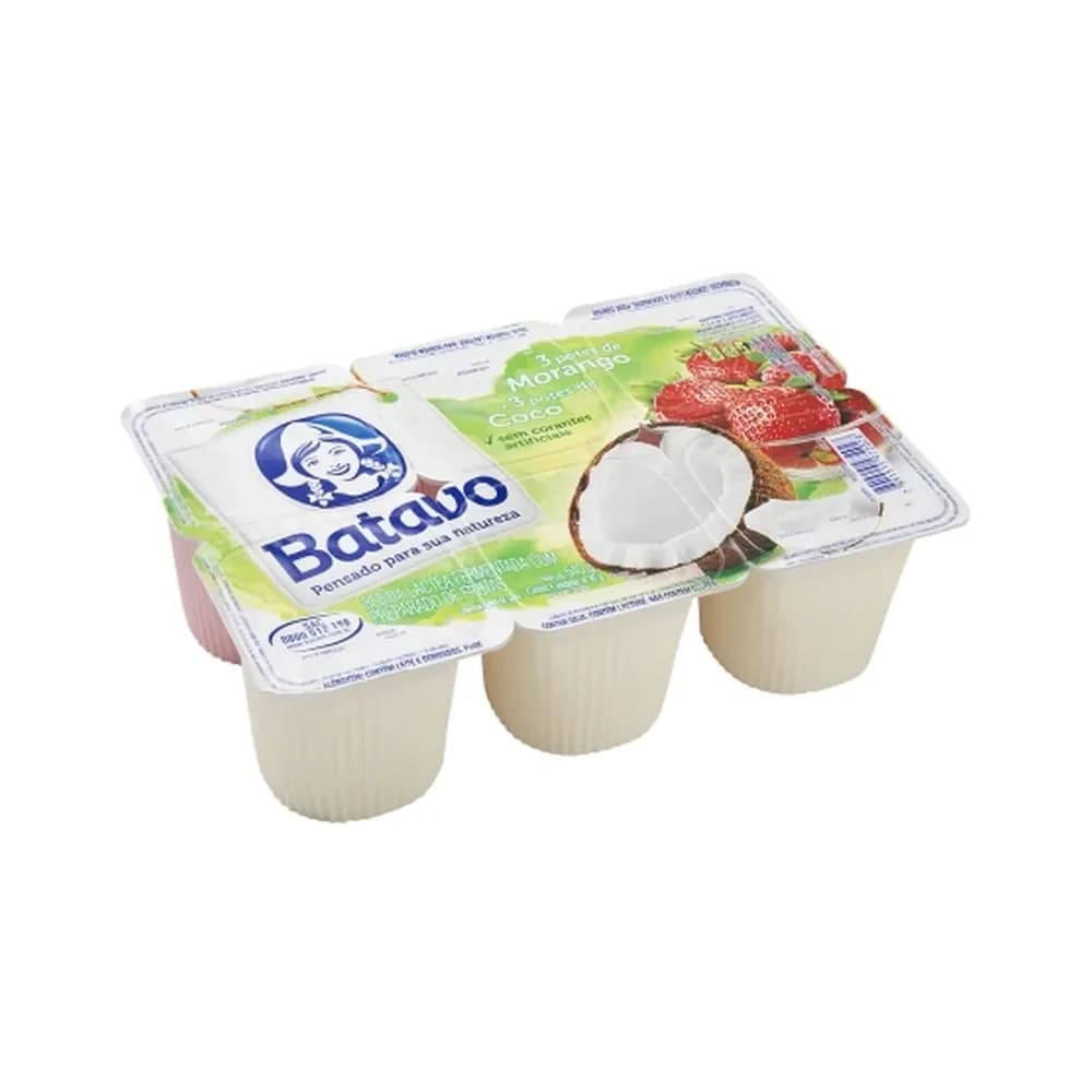 Bebida lactea polpa de morango e coco batavo 540g