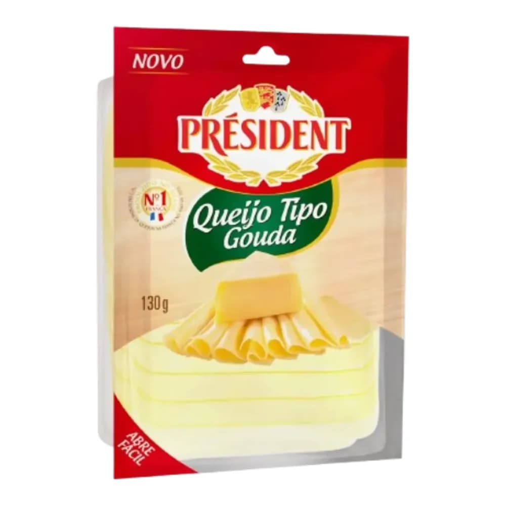 Queijo fatiado gouda prasident 130g