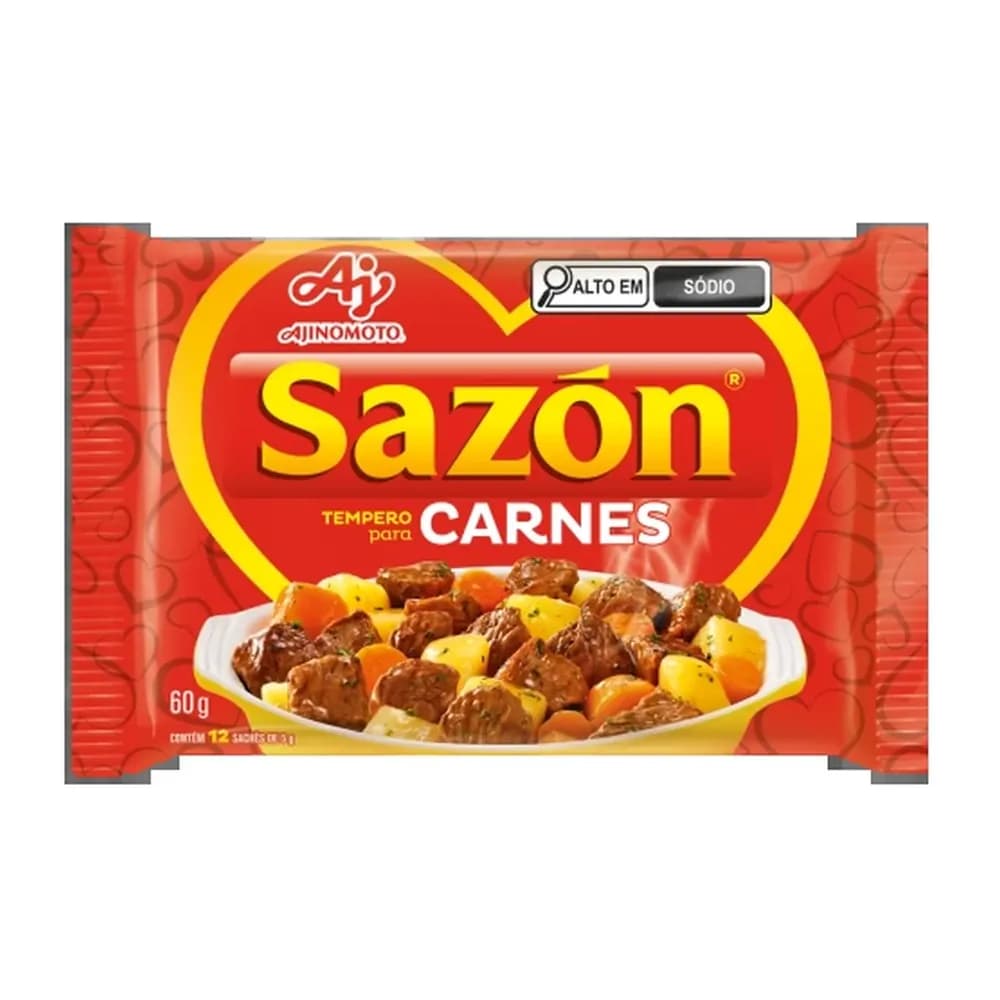 Tempero para carnes sazon 60g