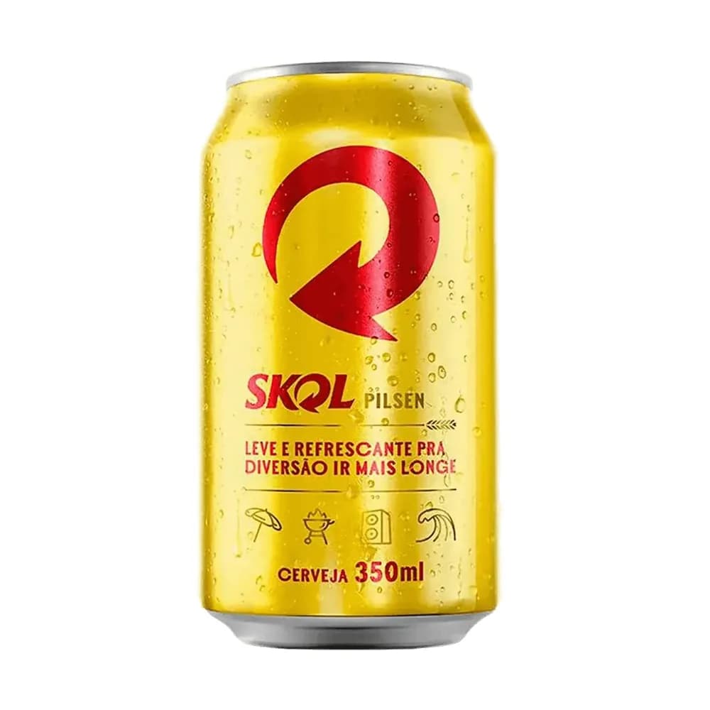 Cerveja skol pilsen 350ml lata