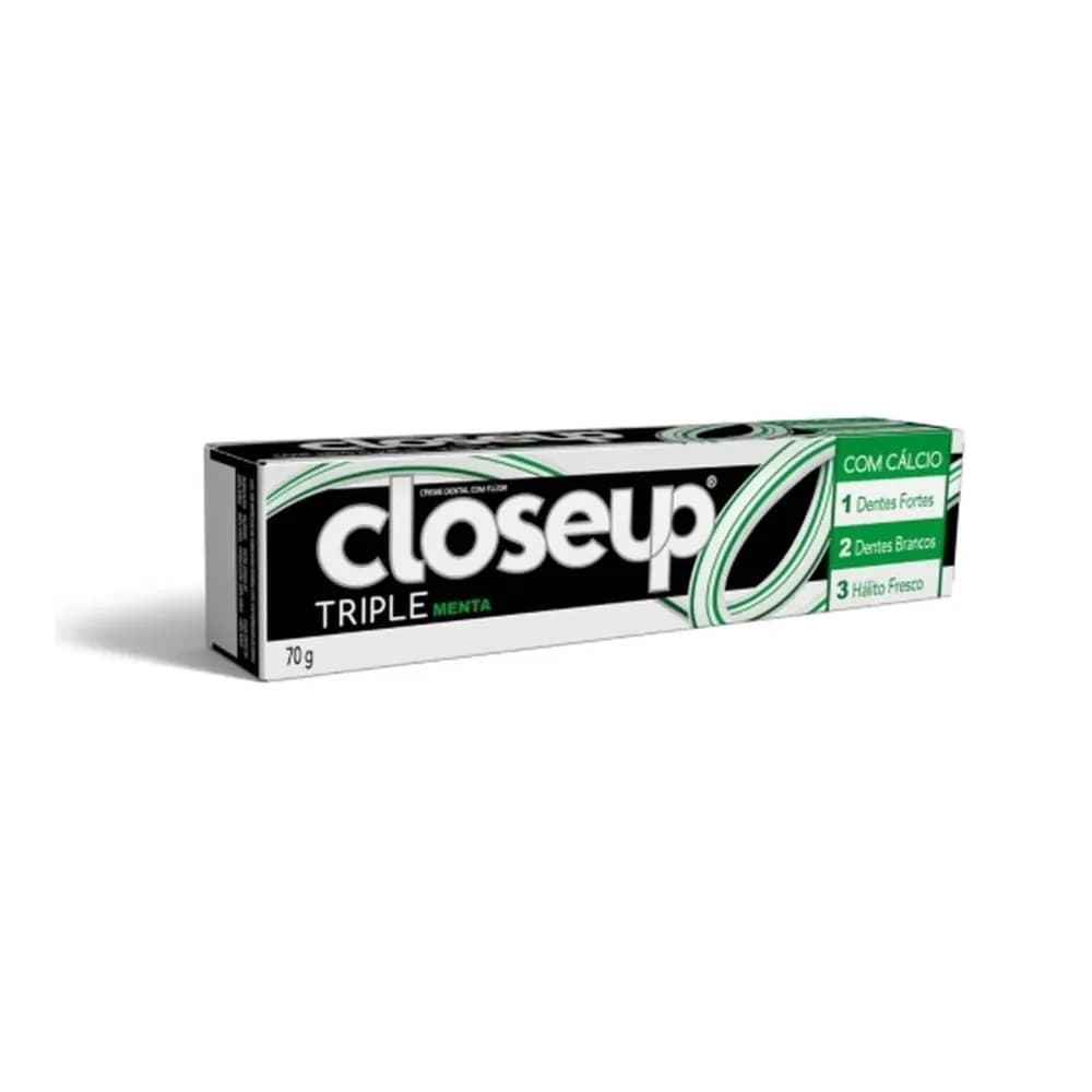 Creme dental triple menta closeup 70g.