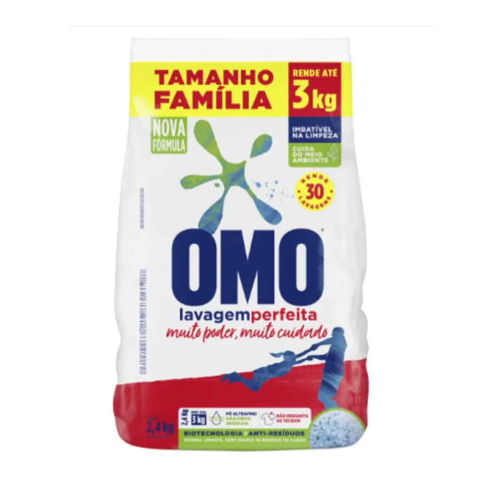 Sabao em po lavagem perfeita omo 2,4kg