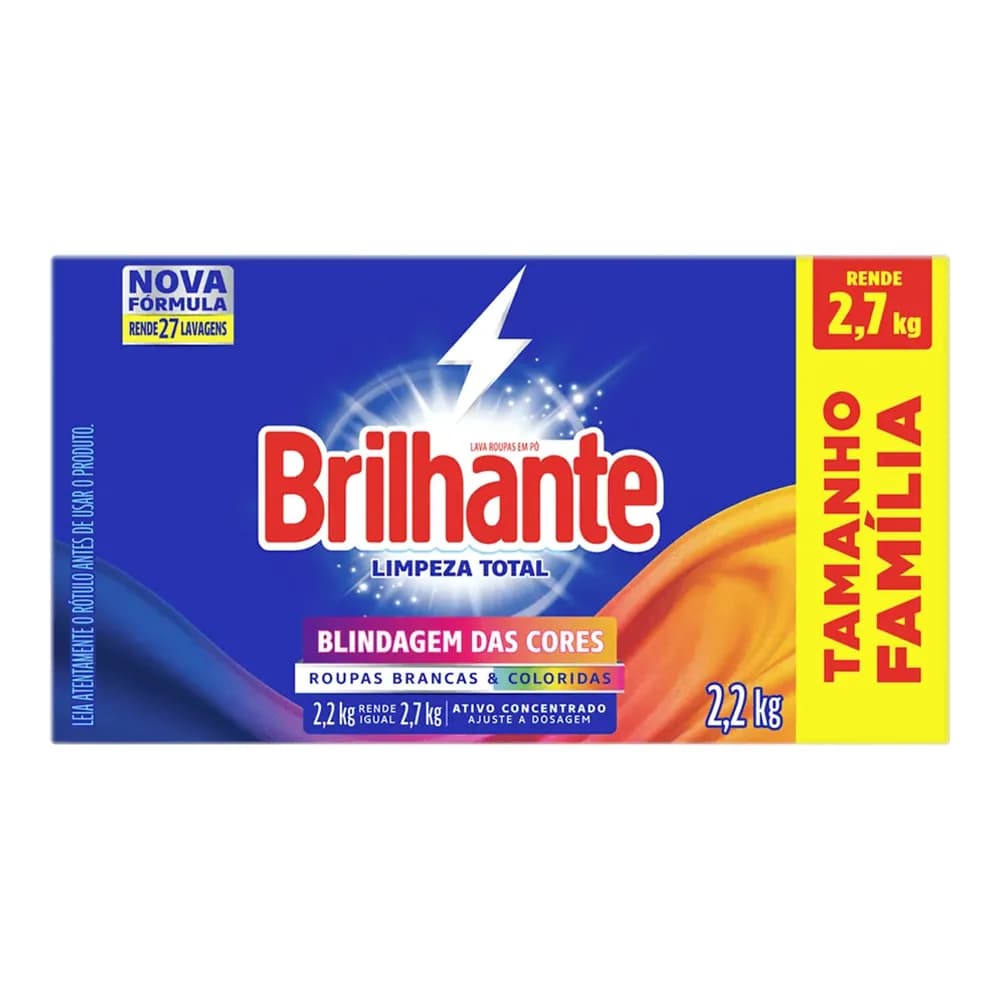 Sabao em po limpeza total brilhante 2,2kg