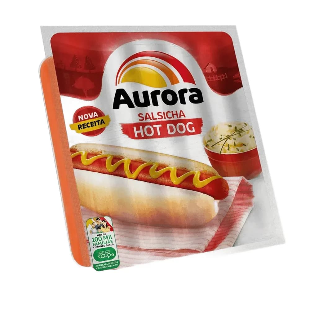 Salsicha hot dog aurora 500g