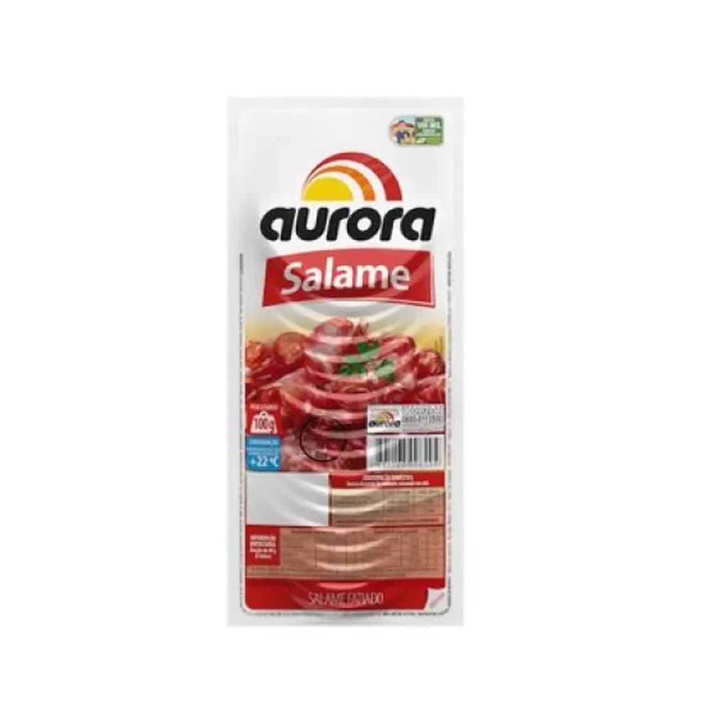 Salame fatiado aurora 100g