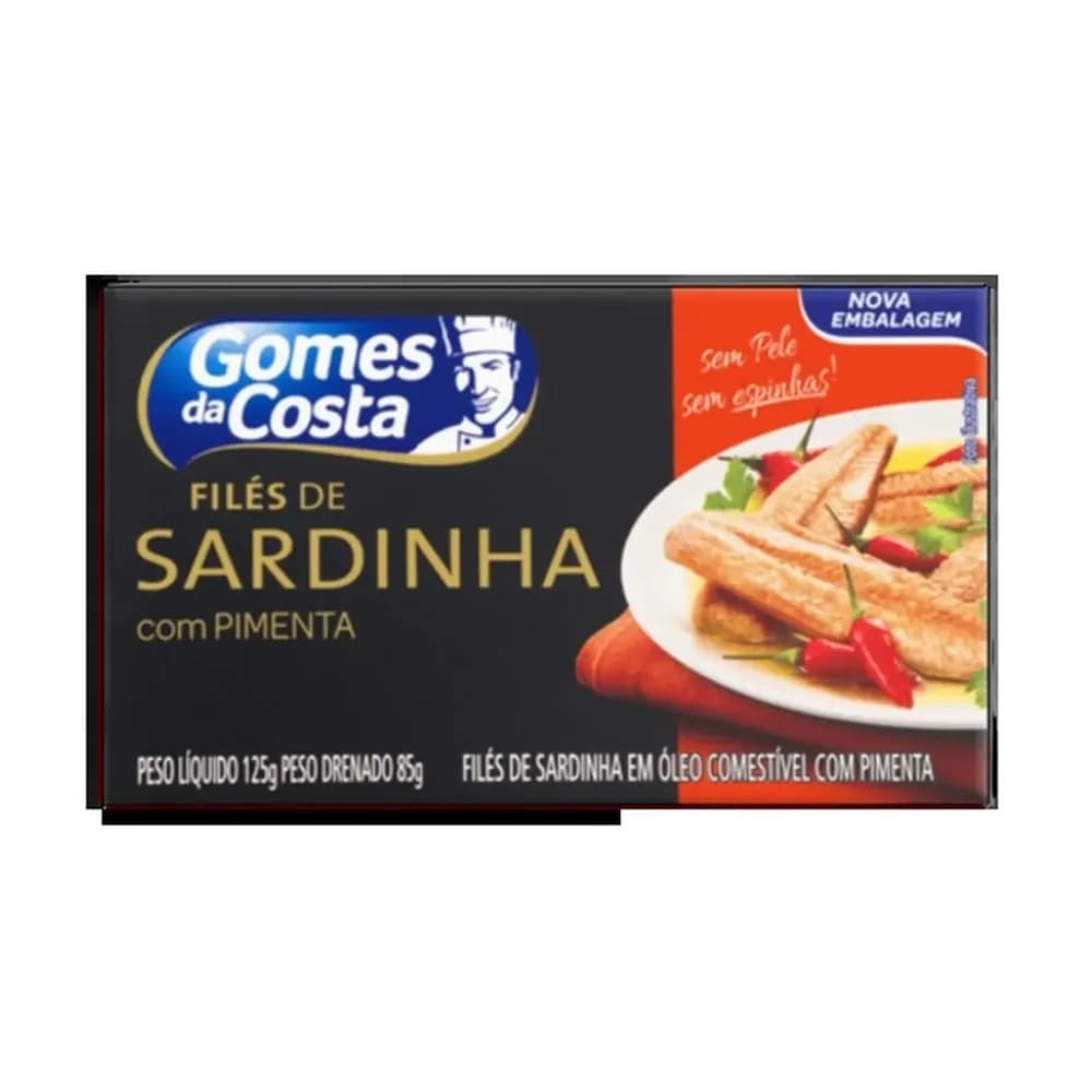 Files de sardinha com pimenta gomes da costa 85g