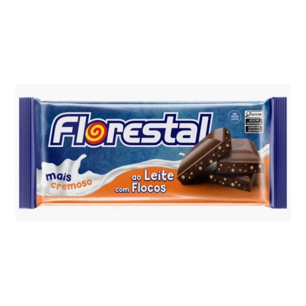 Chocolate em barra sabor flocos neugebauer 80g