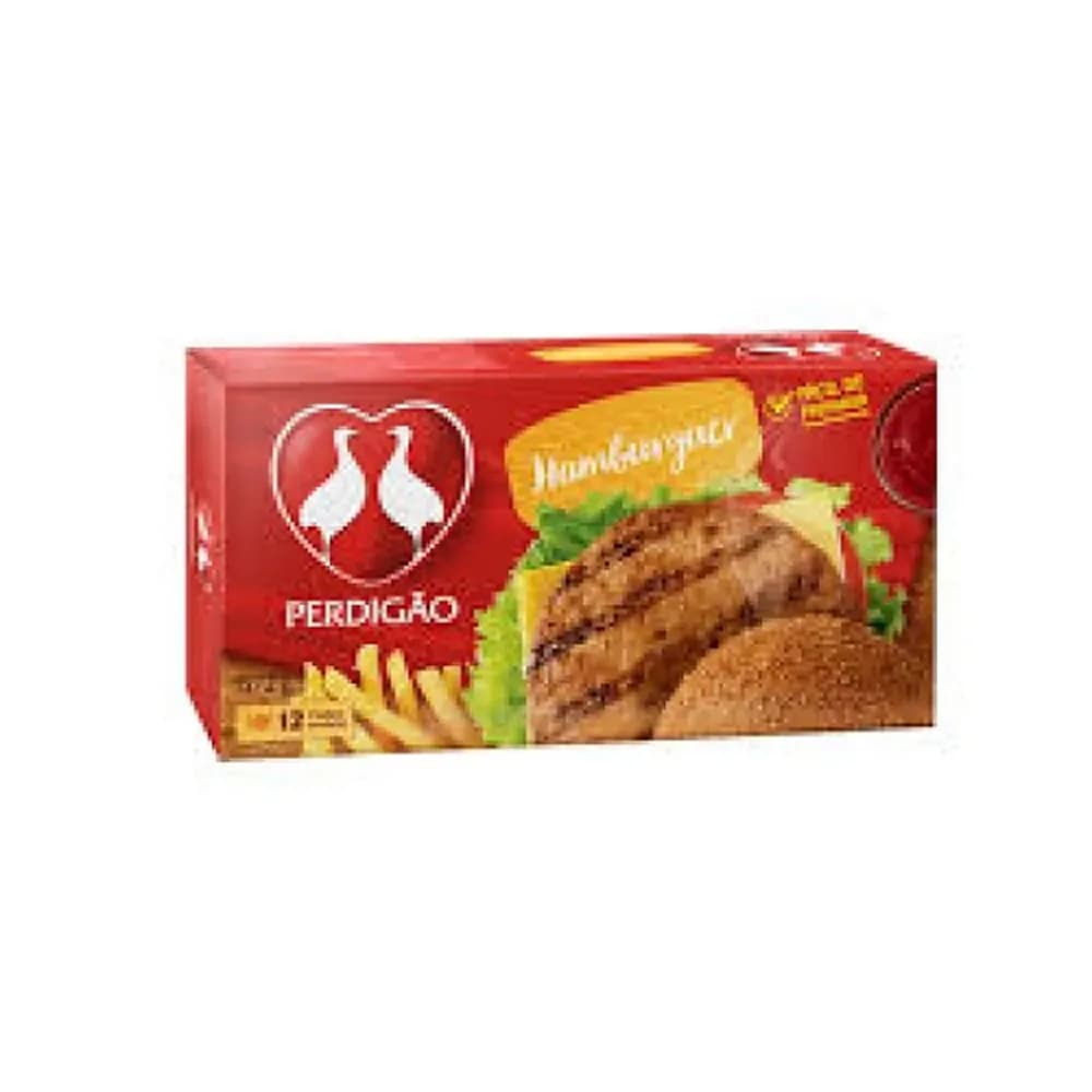 Hamburguer de carne de frango e bovina perdigao 12un