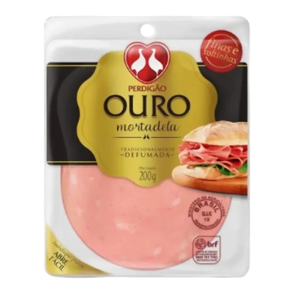 Mortadela defumada ouro perdigao 200g
