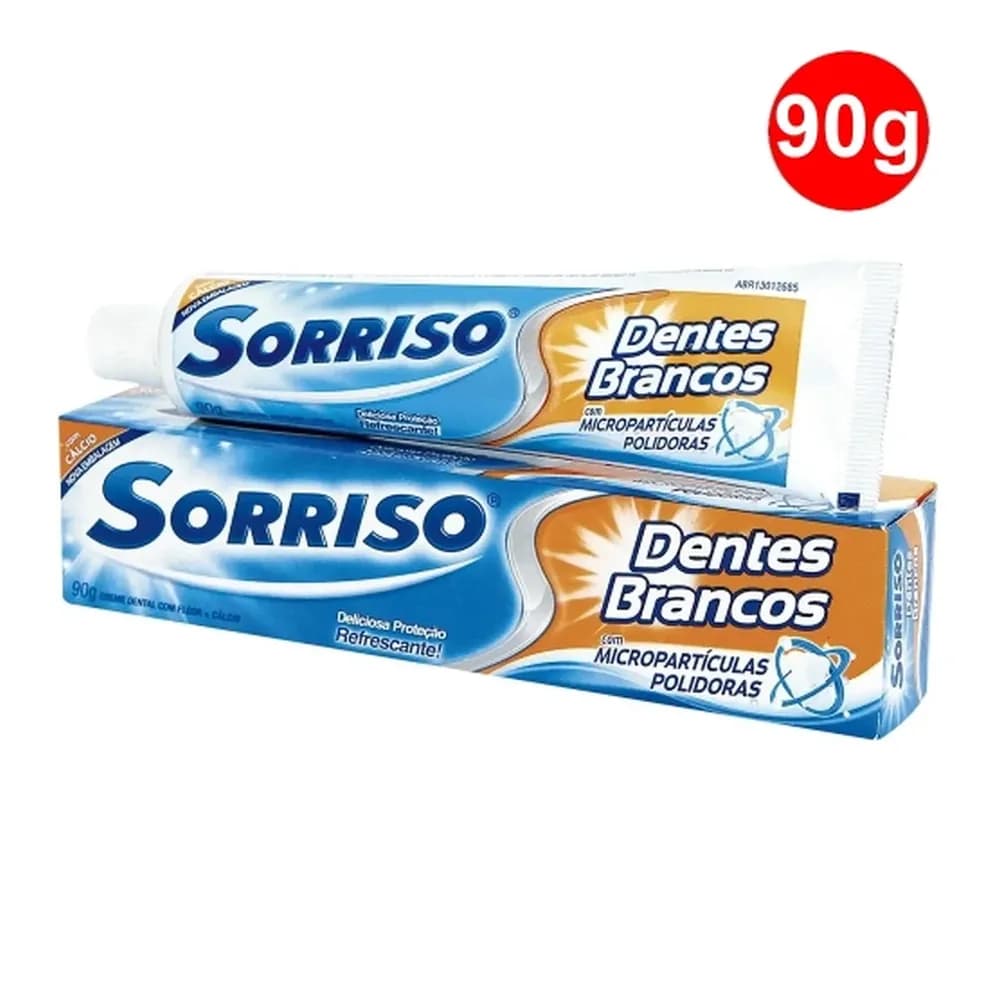Creme dental dentes brancos sorriso 90 g