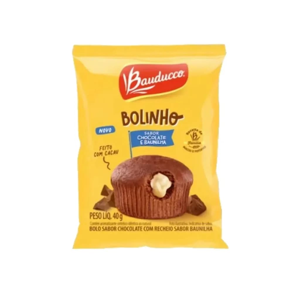 Bolinho bauducco kids 40g baunilha chocolate