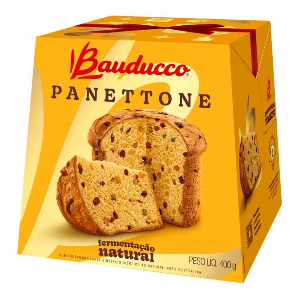 Panettone com frutas cristalizadas bauducco 400g