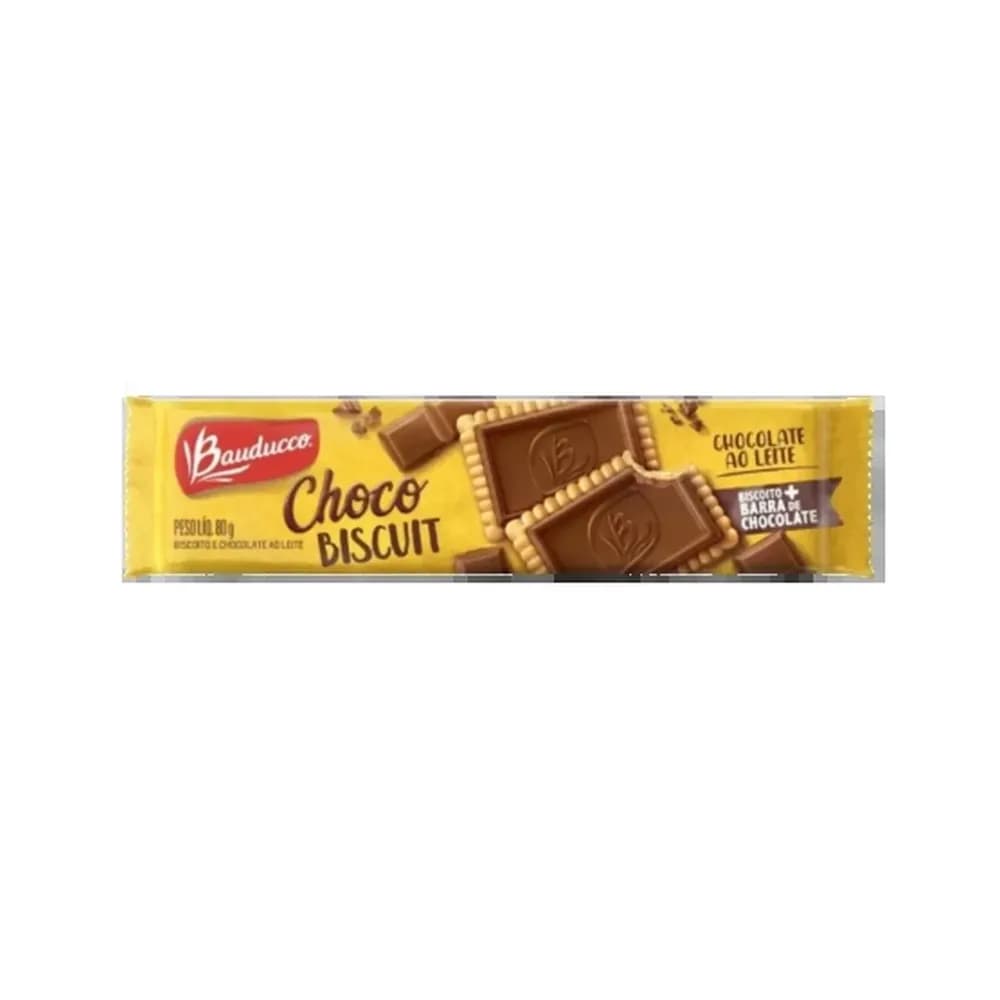 Biscoito choco biscuit ao leite bauducco 80g
