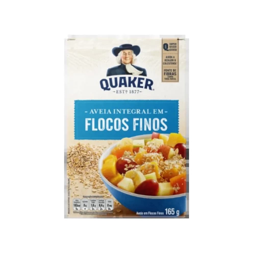 Aveia em flocos finos quaker 165 g