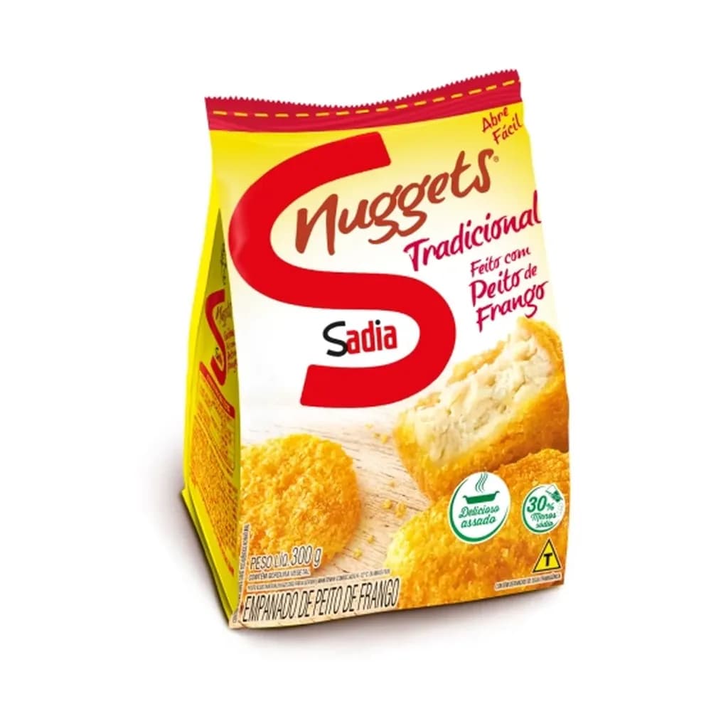 Empanado de frango tradicional nuggets sadia 300g