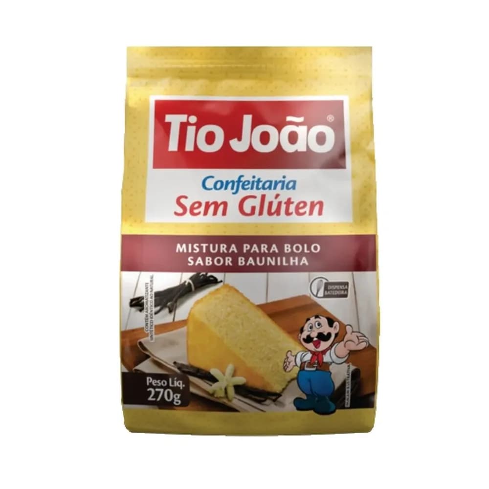 Mistura bolo tio joao baunilha 270g