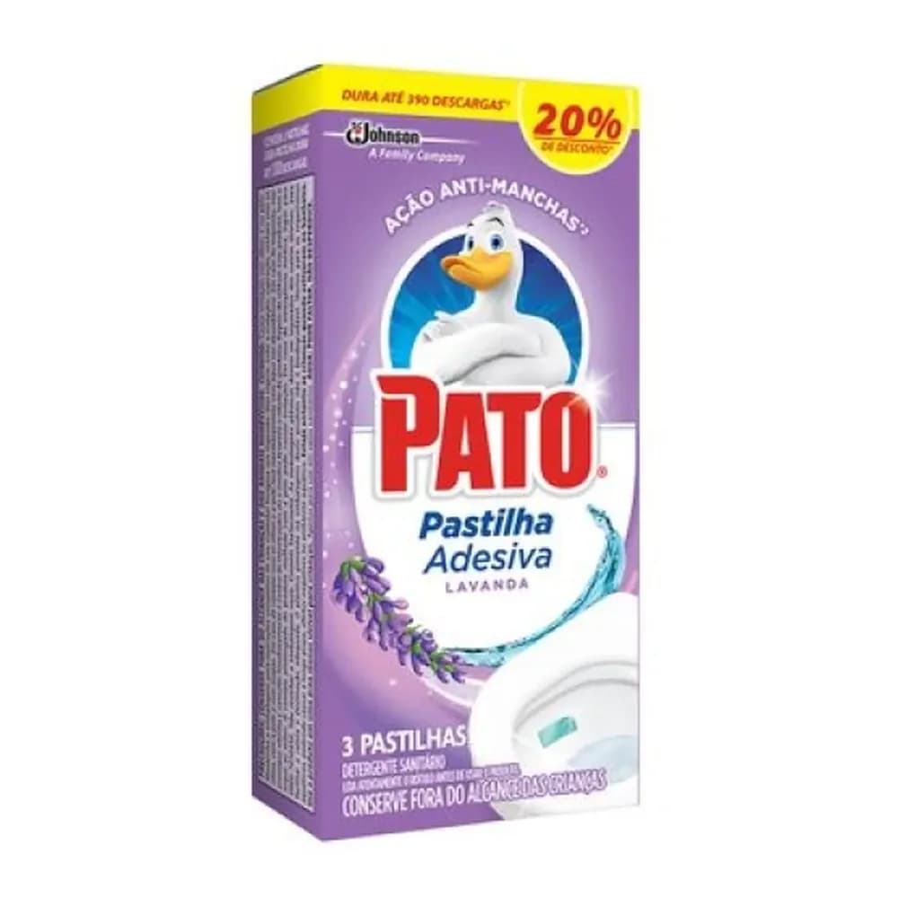 Pastilha adesiva lavanda 20% de desconto pato com 3un
